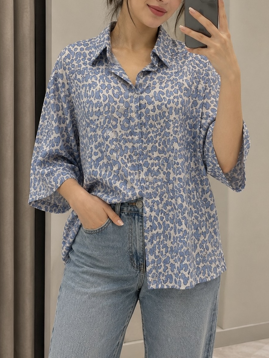 شومیز زنانه پلنگی کلاسیک