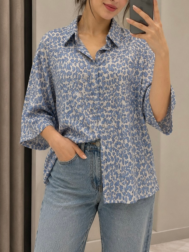 شومیز زنانه پلنگی کلاسیک